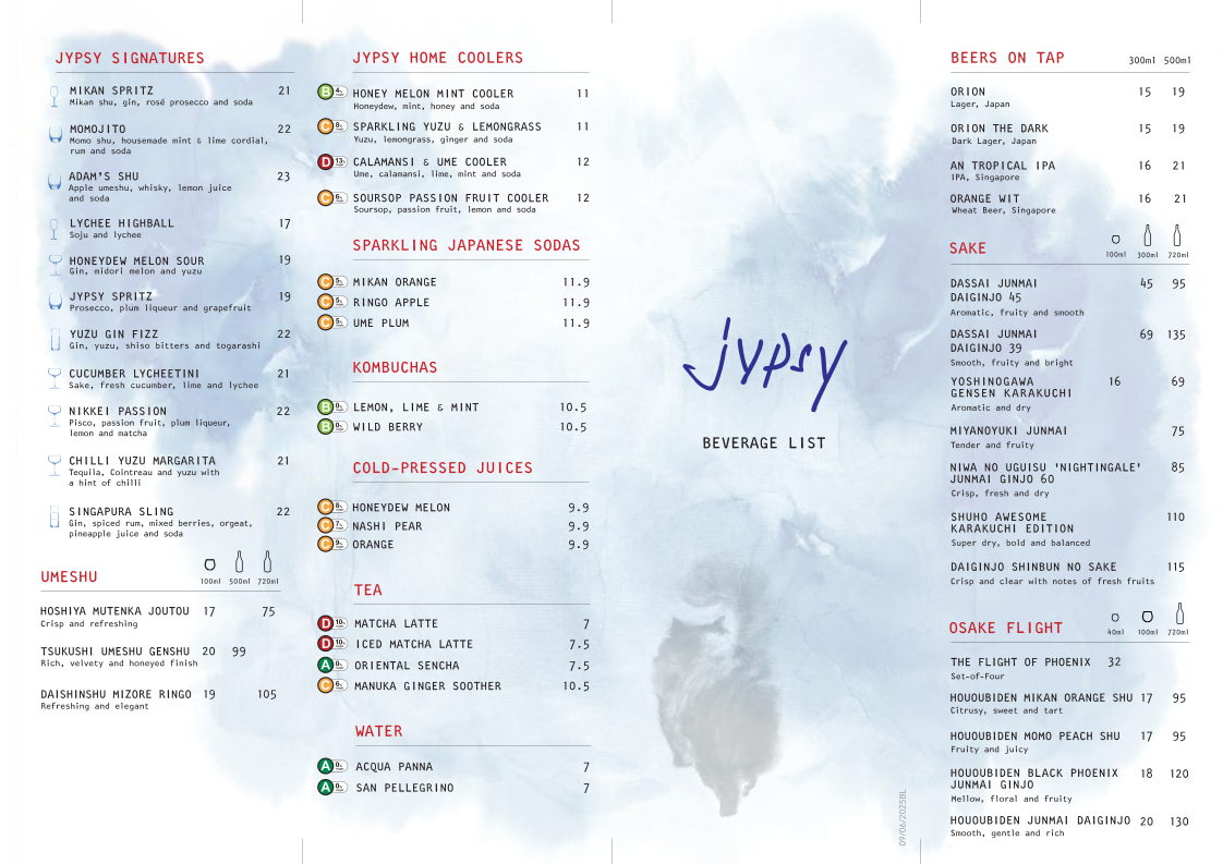 Menu Jypsy One Fullerton-2