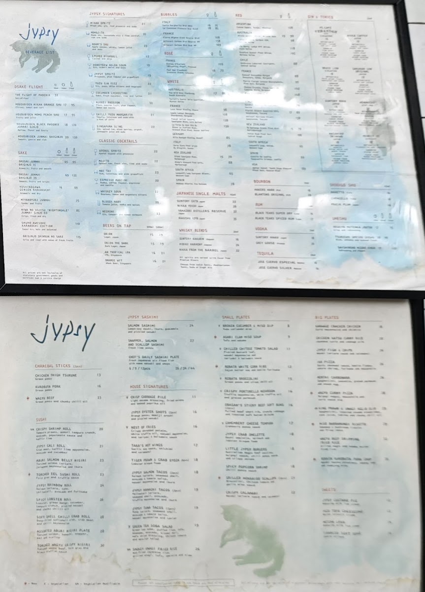Menu Jypsy One Fullerton-5